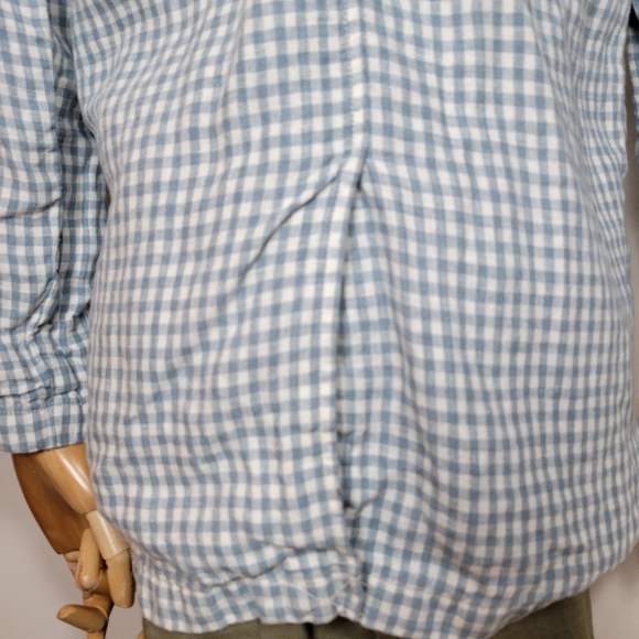 Madewell 100% Linen Oversized Collarless Gingham Blazer Size XS - Picture 8 of 11